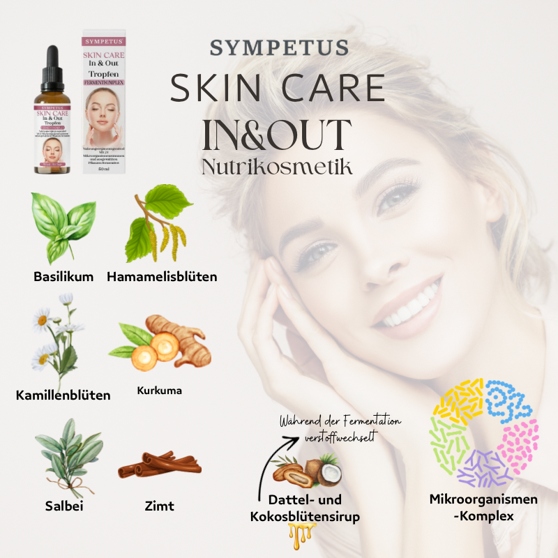 SYMPETUS SKIN CARE IN&amp;OUT gouttes COMPLEXE FERMENTAIRE BIO - Flacon verre 50 ml avec pipette