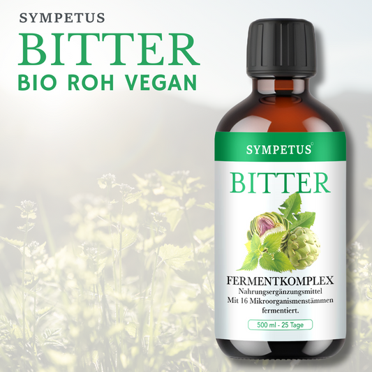 SYMPETUS BITTER Wildkräuter BIO ROH VEGAN FERMENT-KOMPLEX - 500 ml