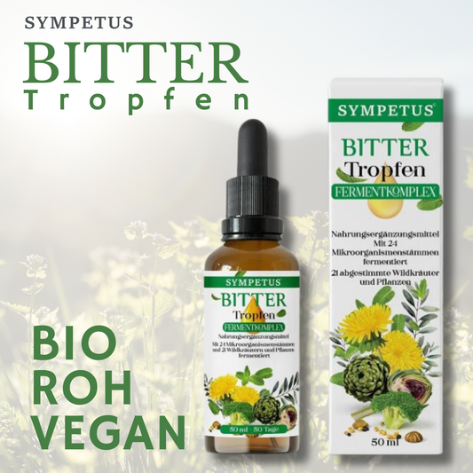 SYMPETUS BITTER Tropfen BIO ROH VEGAN FERMENT-KOMPLEX - 50 ml