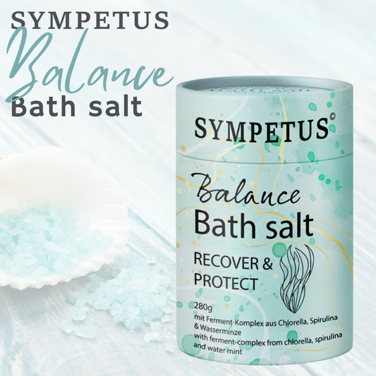 SYMPETUS BALANCE Bath salt Recover & Protect Chlorella/ Spirulina/ Wasserminze Badesalz 280g